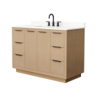 Wyndham Maroni (single) 48-Inch Light Straw Vanity - Matte Black