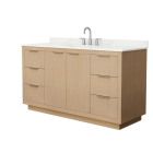 Wyndham Maroni (single) 60-Inch Light Straw Vanity - Brushed Nickel