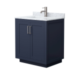 Wyndham Miranda (single) 30-Inch Dark Blue Vanity - Brushed Nickel