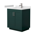 Wyndham Miranda (single) 30-Inch Green Vanity - Brushed Nickel