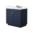 Wyndham Miranda (single) 36-Inch Dark Blue Vanity - Brushed Nickel
