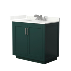 Wyndham Miranda (single) 36-Inch Green Vanity - Brushed Nickel