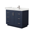 Wyndham Miranda (single) 42-Inch Dark Blue Vanity - Brushed Nickel