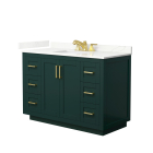Wyndham Miranda (single) 48-Inch Green Vanity - Brushed Gold