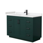 Wyndham Miranda (single) 48-Inch Green Vanity - Matte Black