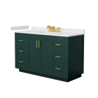 Wyndham Miranda (single) 54-Inch Green Vanity - Brushed Gold