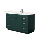 Wyndham Miranda (single) 54-Inch Green Vanity - Brushed Nickel