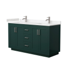 Wyndham Miranda (double) 60-Inch Green Vanity - Brushed Nickel