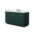 Wyndham Miranda (single) 60-Inch Green Vanity - Brushed Nickel