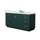 Wyndham Miranda (single) 66-Inch Green Vanity - Brushed Nickel