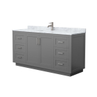 Wyndham Miranda (single) 66-Inch Dark Gray Vanity - Brushed Nickel