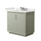 Wyndham Strada (single) 36-Inch Light Green Vanity - Brushed Nickel