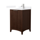 Wyndham Palmilla (single) 24-Inch Dark Walnut Vanity - Brushed Nickel