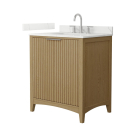 Wyndham Palmilla (single) 30-Inch Natural Oak Vanity - Brushed Nickel