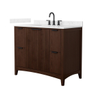 Wyndham Palmilla (single) 42-Inch Dark Walnut Vanity - Matte Black