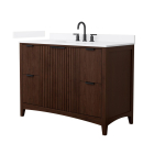 Wyndham Palmilla (single) 48-Inch Dark Walnut Vanity - Matte Black