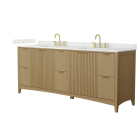 Wyndham Palmilla (double) 84-Inch Natural Oak Vanity - Brushed Gold