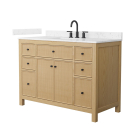 Wyndham Pendry (single) 48-Inch Tanned Oak Vanity - Matte Black