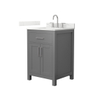 Wyndham Beckett (single) 24-Inch Dark Gray Vanity - Brushed Nickel