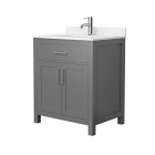 Wyndham Beckett (single) 30-Inch Dark Gray Vanity - Brushed Nickel