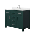 Wyndham Beckett (single) 42-Inch Green Vanity - Brushed Nickel