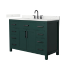 Wyndham Beckett (single) 48-Inch Green Vanity - Matte Black