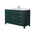 Wyndham Beckett (single) 54-Inch Green Vanity - Brushed Nickel