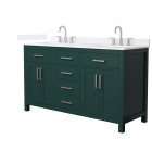 Wyndham Beckett (double) 60-Inch Green Vanity - Brushed Nickel