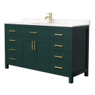 Wyndham Beckett (single) 60-Inch Green Vanity - Brushed Gold