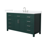 Wyndham Beckett (single) 60-Inch Green Vanity - Brushed Nickel