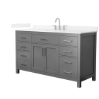 Wyndham Beckett (single) 60-Inch Dark Gray Vanity - Brushed Nickel