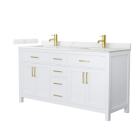 Wyndham Beckett (double) 66-Inch White - Brushed Gold