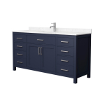 Wyndham Beckett (single) 66-Inch Dark Blue Vanity - Brushed Nickel