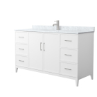 Wyndham Elan (single) 60-Inch White Vanity - Brushed Nickel