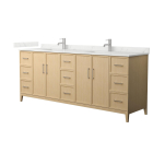 Wyndham Elan (double) 84-Inch White Oak Vanity - Brushed Nickel