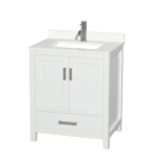 Wyndham Sheffield (single) 30-Inch White Vanity