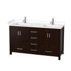 Wyndham Sheffield (double) 60-Inch Espresso Vanity