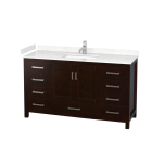 Wyndham Sheffield (single) 60-Inch Espresso Vanity
