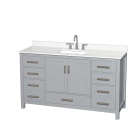 Wyndham Sheffield (single) 60-Inch Gray Vanity