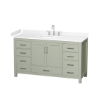 Wyndham Sheffield (single) 60-Inch Light Green Vanity