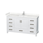 Wyndham Sheffield (single) 60-Inch White Vanity