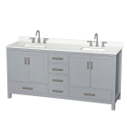 Wyndham Sheffield (double) 72-Inch Gray Vanity