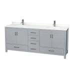Wyndham Sheffield (double) 80-Inch Gray Vanity