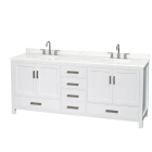 Wyndham Sheffield (double) 80-Inch White Vanity