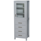 Wyndham Sheffield 24-Inch Gray Tall Linen Side Cabinet