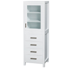 Wyndham Sheffield 24-Inch White Tall Linen Side Cabinet