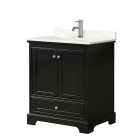 Wyndham Deborah (single) 30-Inch Dark Espresso Vanity - Polished Chrome