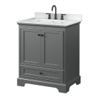 Wyndham Deborah (single) 30-Inch Dark Gray Vanity - Matte Black
