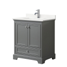 Wyndham Deborah (single) 30-Inch Dark Gray Vanity - Polished Chrome