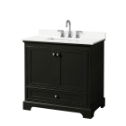 Wyndham Deborah (single) 36-Inch Dark Espresso Vanity - Polished Chrome